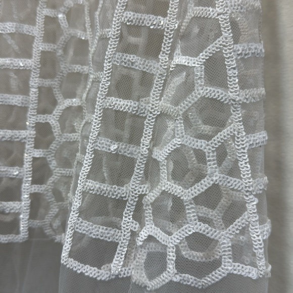 Lucia’sSarto Wedding Dress Sequin Short Sleeve xs - Picture 15 of 16